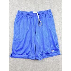 CHAMPION AUTHENTIC Athletic Men's Medium Blue Mesh Gym Basketball Shorts Pockets